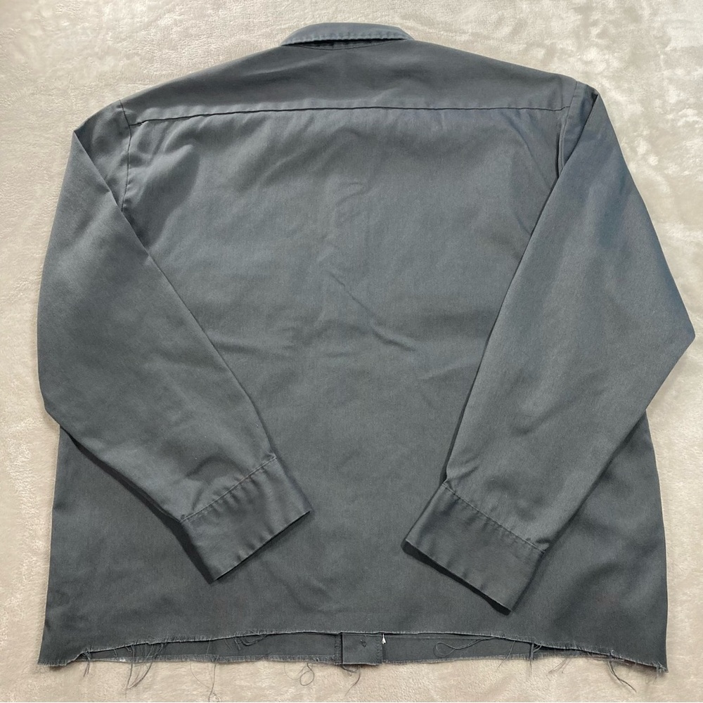 Dickies Cropped Work Shirt Long Sleeve Traditional Fit Men's Sz L - Picture 3 of 7